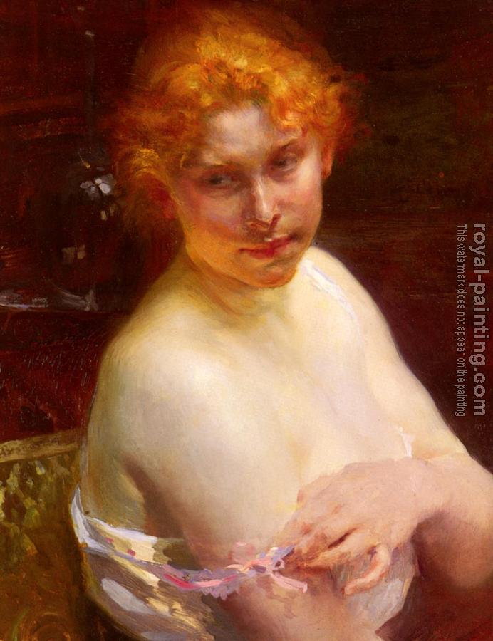 Paul Albert Besnard : Portrait D'une Jeune Femme Paul Albert Besnard : Portrait D'une Jeune Femme